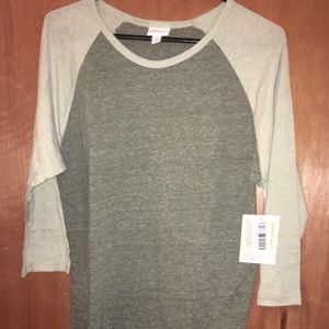 LuLaRoe Randy T Medium Green Grey New!